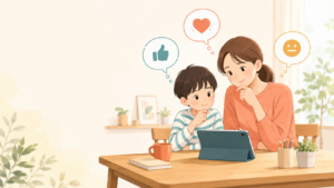 スマイルゼミの評判を家庭に合うかという視点で確認するイメージ