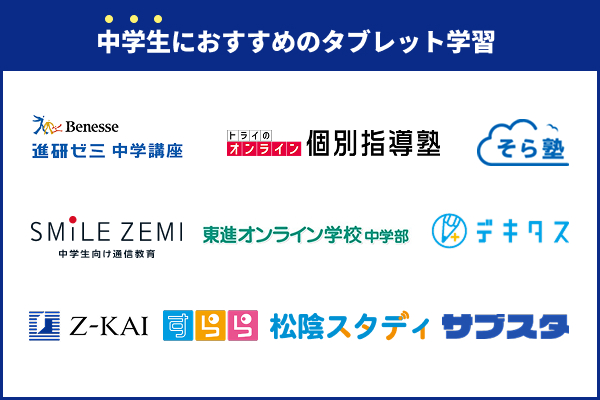 中学生向けおすすめタブレット学習ランキング