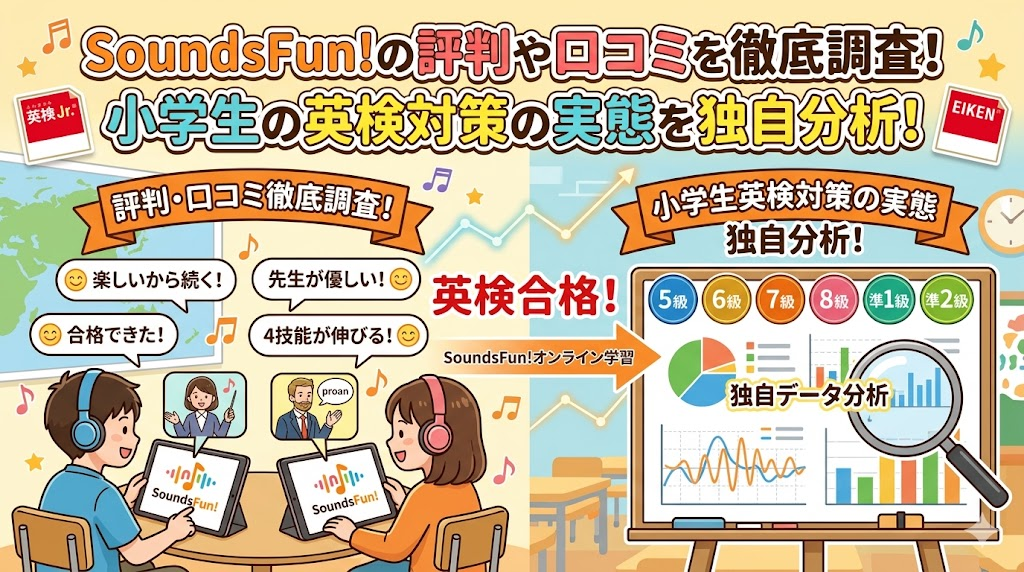 SoundsFun!の評判や口コミを徹底調査！小学生の英検対策の実態を独自分析！
