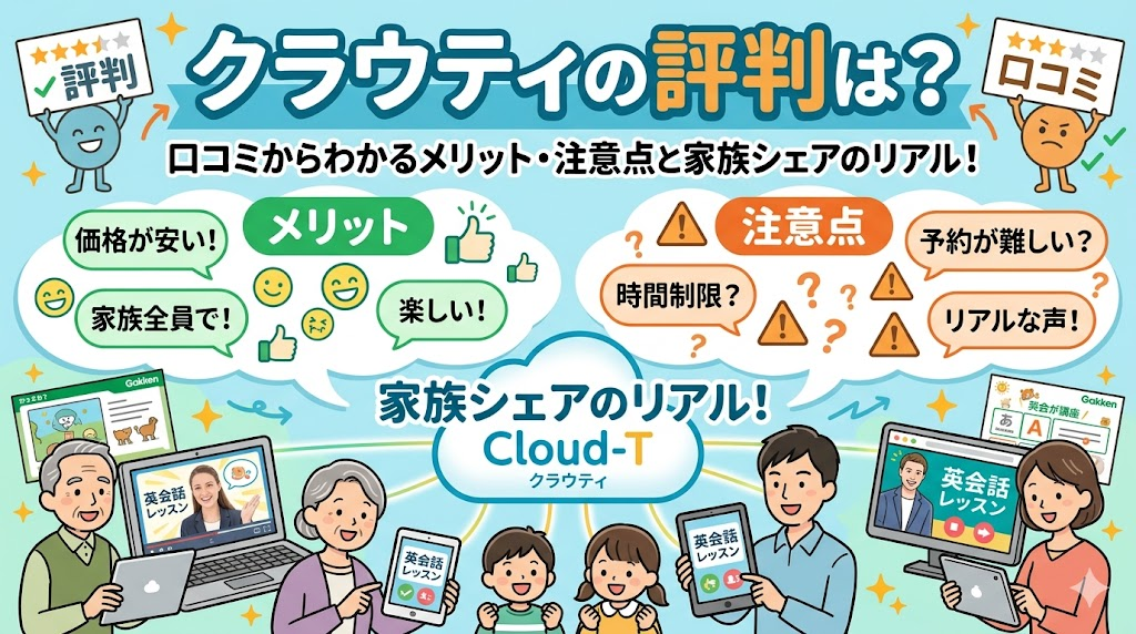 クラウティの評判は？口コミからわかるメリット・注意点と家族シェアのリアル！